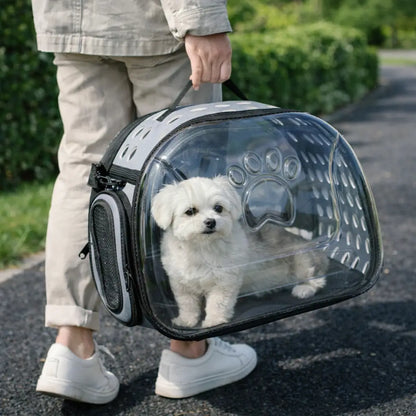 Sac de transport pour chats et petits chiens | Transparent et respirant
