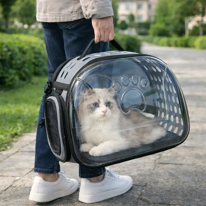 Sac de transport pour chats et petits chiens | Transparent et respirant