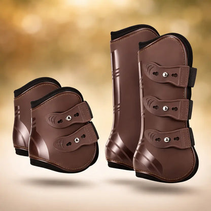 Horse Leg Wraps Set | Front & Rear Leg Protection with Neoprene