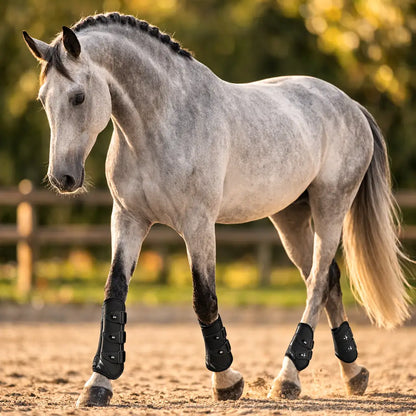 Horse Leg Wraps Set | Front & Rear Leg Protection with Neoprene