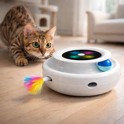 Interaktives Katzenspielzeug Automatisch | Feder & Ball Spiel