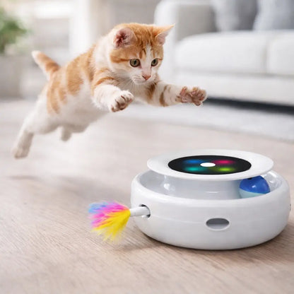 Interaktives Katzenspielzeug Automatisch | Feder & Ball Spiel
