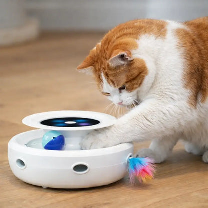 Interaktives Katzenspielzeug Automatisch | Feder & Ball Spiel