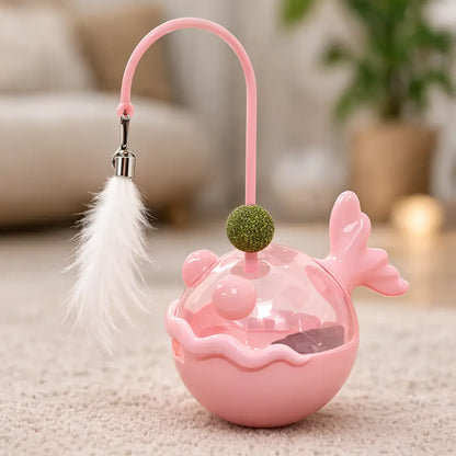 Cat Toy with Catnip & Treat Dispenser | Interactive Treat Ball