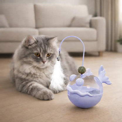 Cat Toy with Catnip & Treat Dispenser | Interactive Treat Ball