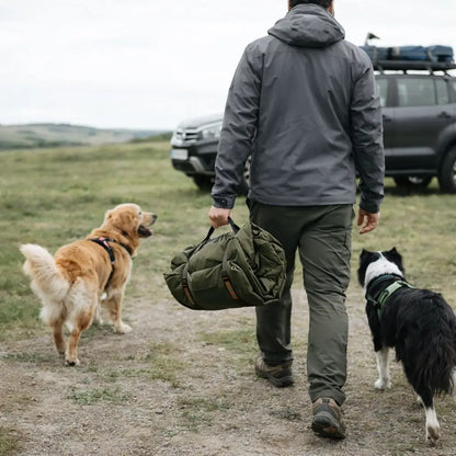 Lit pliable pour chien d'extérieur | Coussin de camping imperméable pour chien
