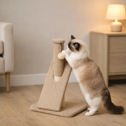 Arbre à chat avec rampe et balle de jeu | Arbre à griffer compact