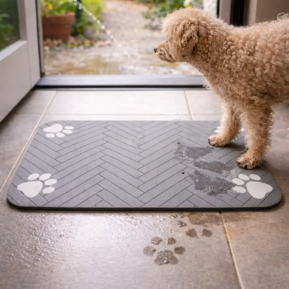Dog Mat Feeding Area | Absorbent Bowl Mat Non-Slip