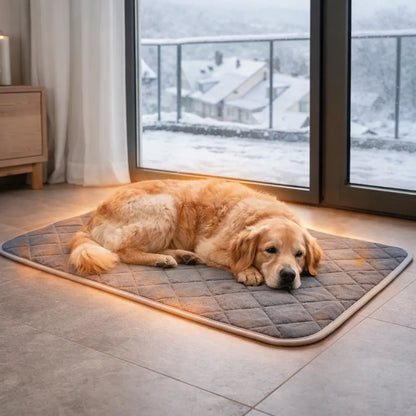 Selbstwärmende Hundematte | Wärmebett Waschbar Rutschfest