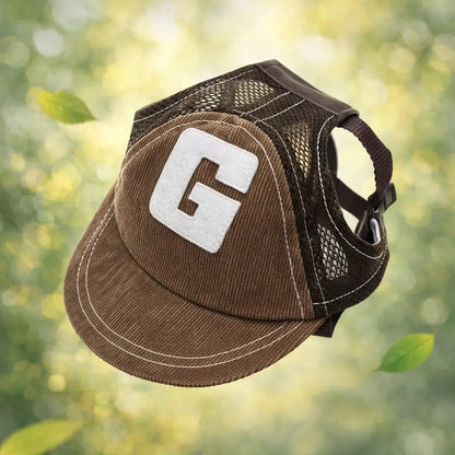 Dog Cap Sun Protection | Adjustable Dog Hat with Ear Holes
