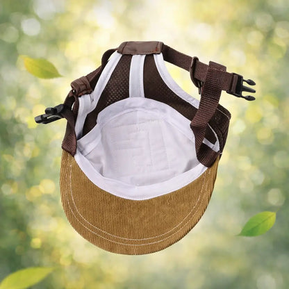 Dog Cap Sun Protection | Adjustable Dog Hat with Ear Holes