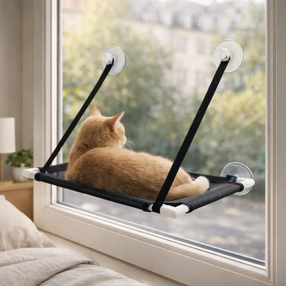 Hamac de fenêtre pour chats | Lit double pour chats avec ventouse