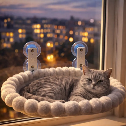 Cat Hammock Window | Window Lounger with Suction Cups