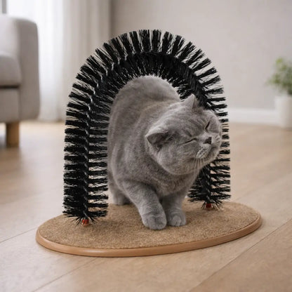 Cat Brush Scratching Arch | Fur Care & Massage for Cats