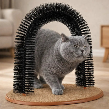 Cat Brush Scratching Arch | Fur Care & Massage for Cats