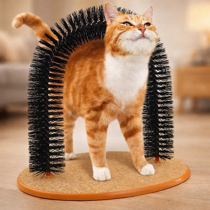 Cat Brush Scratching Arch | Fur Care & Massage for Cats