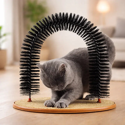 Cat Brush Scratching Arch | Fur Care & Massage for Cats