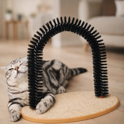 Cat Brush Scratching Arch | Fur Care & Massage for Cats