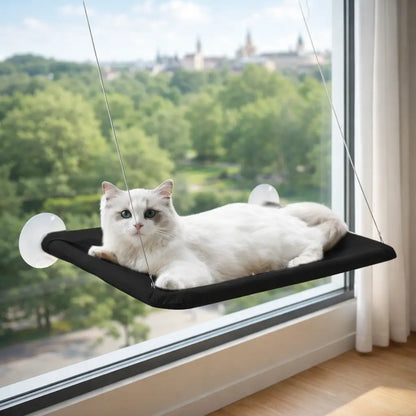 Katzen Hängematte Fenster | Fensterliege mit Saugnäpfen stabil