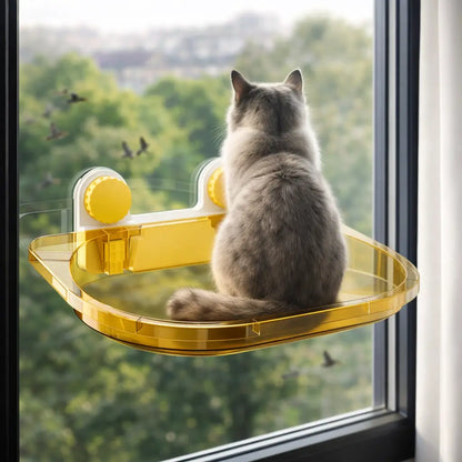 Katzen Hängematte Fenster | Acryl Fensterliege mit Saugnäpfen