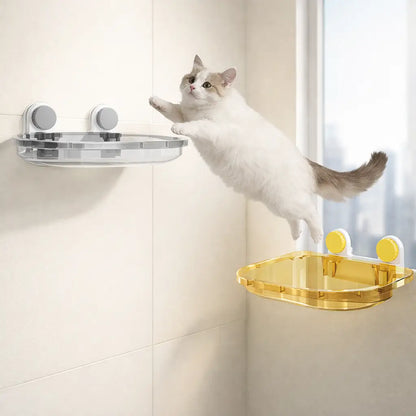 Katzen Hängematte Fenster | Acryl Fensterliege mit Saugnäpfen