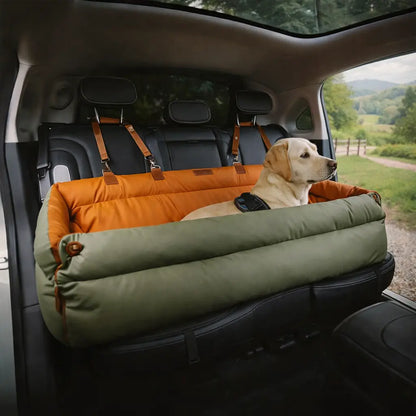 Deluxe Dog Travel Bed & Car Seat | Extra Large for Safe Transport