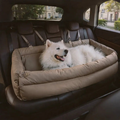 Deluxe Dog Travel Bed & Car Seat | Extra Large for Safe Transport