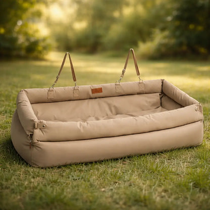 Deluxe Dog Travel Bed & Car Seat | Extra Large for Safe Transport
