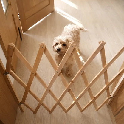 Barrière extensible en bois pour chien pour portes & escaliers