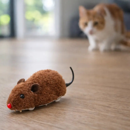 Wind-up Cat Toy Mouse | Interactive Play Fun Without Battery