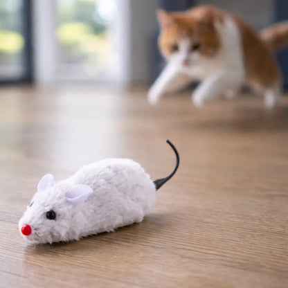 Wind-up Cat Toy Mouse | Interactive Play Fun Without Battery