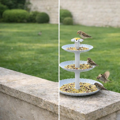 Solar Vogelbad 3-stufig | Lockt Vögel in deinen Garten (3.5W)