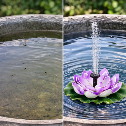 Solar Lotus Springbrunnen | Vogelbad Fontäne