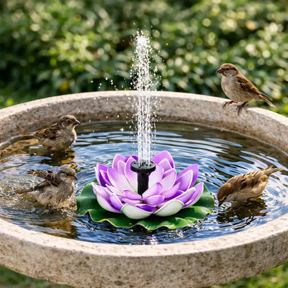 Solar Lotus Springbrunnen | Vogelbad Fontäne