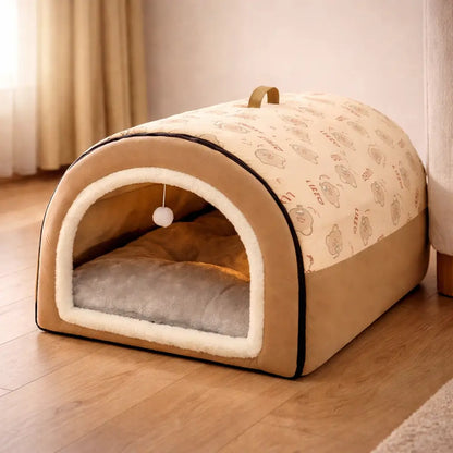 Premium Dog Bed Winter | Warm Tent Design for Medium & Large Dogs