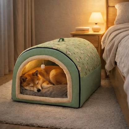 Premium Dog Bed Winter | Warm Tent Design for Medium & Large Dogs