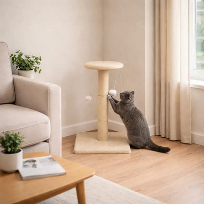 Cat Scratching Post | Large Sisal Scratching Post with Play Ball