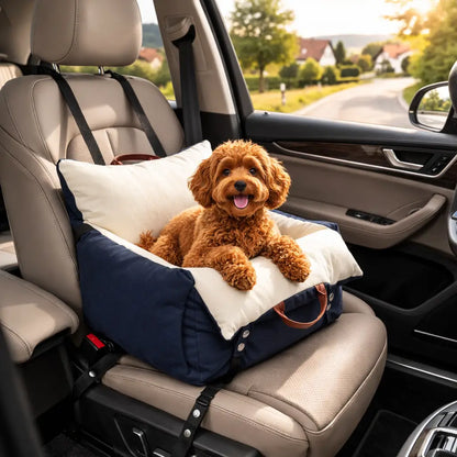 Dog Car Seat & Travel Bed | Soft & Double Secured