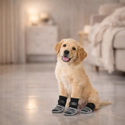 Hundesocken Anti-Rutsch | Wasserdichter Pfotenschutz für drinnen & draußen