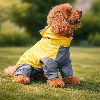 Veste de pluie imperméable pour chien | Combinaison légère pour chien avec jambes