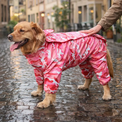 Veste de pluie imperméable pour chien | Combinaison légère pour chien avec jambes