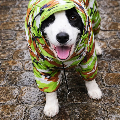 Veste de pluie imperméable pour chien | Combinaison légère pour chien avec jambes