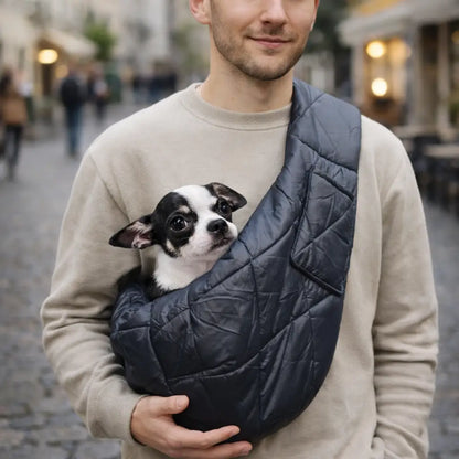 Dog Carrier Sling | Hands-Free & Warm for Small Dogs
