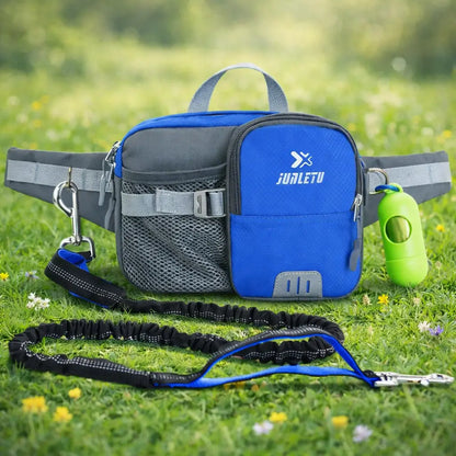 Hundetraining Hüftgurt mit Tasche & Leine | Freihändig & Reflektierend
