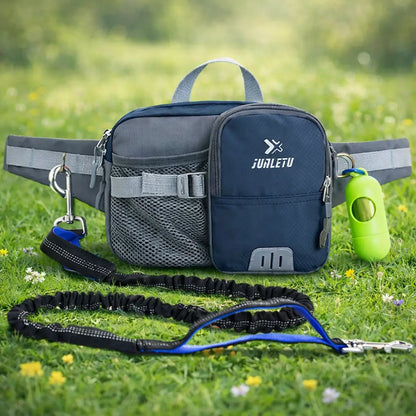 Hundetraining Hüftgurt mit Tasche & Leine | Freihändig & Reflektierend