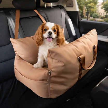 Siège auto portable pour chien | Lit de voyage étanche avec harnais