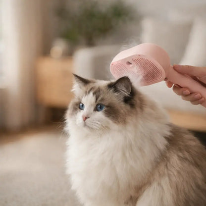 Cat Brush | Steam Brush for Cats Against Hair & Knots