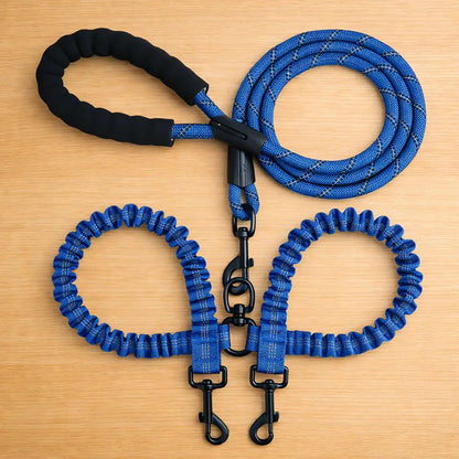 2-in-1 Dog Leash for 2 Dogs | Tangle-Free Double Leash