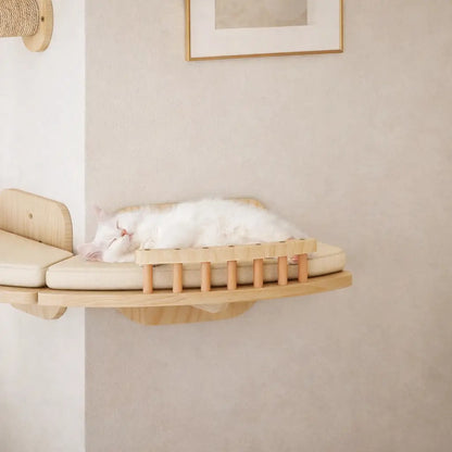 Cat Climbing Wall Set | 7-piece Wall Scratching Post with Lounging Areas