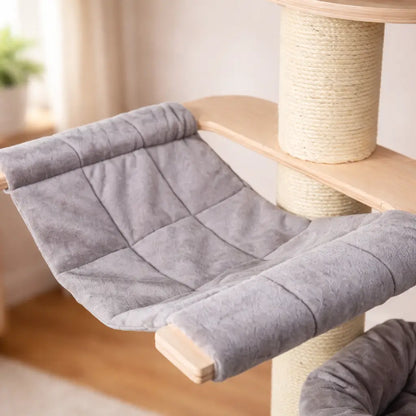 Grand arbre à chat | Stable avec surfaces de repos et hamac